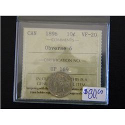 Canada - 10 Cents - 1896 - Obverse #6 - ICCS - VF-20