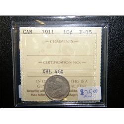 Canada - 10 Cents - 1911 - ICCS - F-15