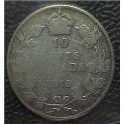 Canada - 10 Cents - 1913 - Broad Leaves - ICCS - G-6