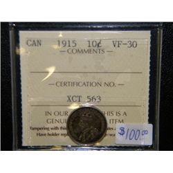 Canada - 10 Cents - 1915 - ICCS - VF-30