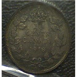 Canada - 10 Cents - 1918 - ICCS - MS-64