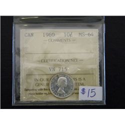 Canada - 10 Cents - 1960 - ICCS - MS-64