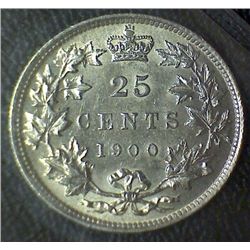 Canada - 25 Cents - 1900 - ICCS - EF-45