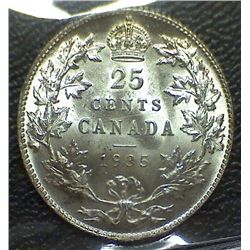 Canada - 25 Cents - 1935 - ICCS - MS-63