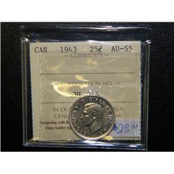 Canada - 25 Cents - 1943 - ICCS - AU-55