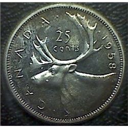 Canada - 25 Cents - 1958 - Cameo - ICCS - PL-66