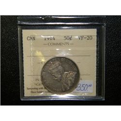 Canada - 50 Cents - 1914 - ICCS - VF-20