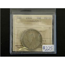 Canada - 50 Cents - 1932 - ICCS - VG-10