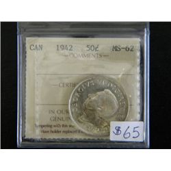 Canada - 50 Cents - 1942 - ICCS - MS-62