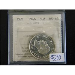 Canada - 50 Cents - 1946 - ICCS - MS-63