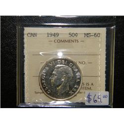 Canada - 50 Cents - 1949 - ICCS - MS-60