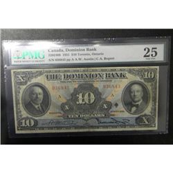 The Dominion Bank - $10.00 - 1931 - PMG - F-12