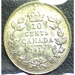 Canada - 10 Cents - 1917 - ICCS - EF-45