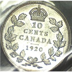 Canada - 10 Cents - 1920 - ICCS - AU-50