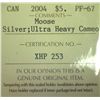 Image 3 : 2004 - R.C.M. - $5.00 - Moose - ICCS - PF-67 - Ultra Heavy Cameo