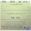 Image 3 : USA - 1 Cent - 1876 - ICCS - G-4