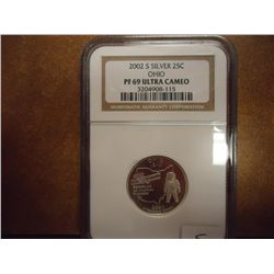 2002-S SILVER OHIO QUARTER NGC PF69 ULTRA CAMEO