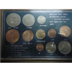 GREAT BRITAIN SET LAST COMPLETE SET OF COINAGE