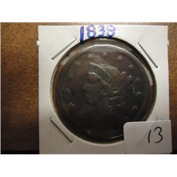 1838 US LARGE CENT