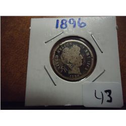 1896 BARBER DIME