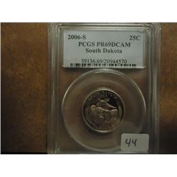 2006-S SOUTH DAKOTA QUARTER PCGS PR69 DCAM