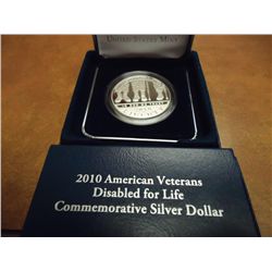 2010-W AMERICAN VETERANS PROOF SILVER DOLLAR