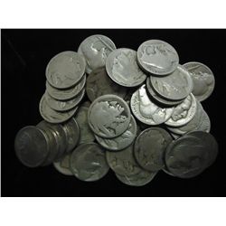 40-BUFFALO NICKELS MOSTLY WEAK OR NO DATE