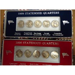 1999 & 2000 STATEHOOD QUARTERS SETS UNC