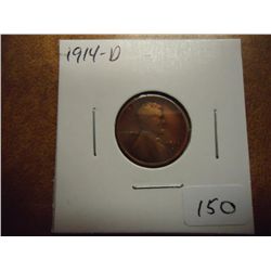 1914-D LINCOLN CENT (KEY DATE) (VERY GOOD)