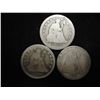 Image 1 : 1853,76 & 77 SEATED LIBERTY QUARTERS