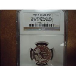 2009-S SILVER US VIRGIN ISLANDS QUARTER NGC PF69