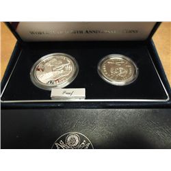 1991-95 WWII TWO COIN PROOF SET