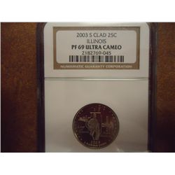 2003-S ILLINOIS QUARTER NGC PF69 ULTRA CAMEO