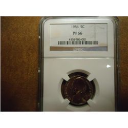 1956 JEFFERSON NICKEL NGC PF66