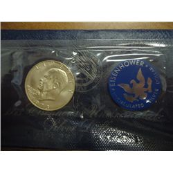 1973-S IKE SILVER DOLLAR (UNC) (BLUE PACK)