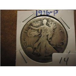 1916 WALKING LIBERTY HALF DOLLAR