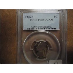 1976-S JEFFERSON NICKEL PCGS PR69 DCAM