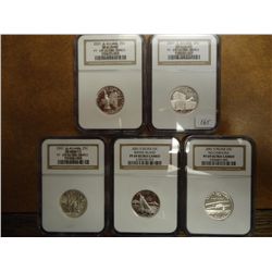 ALL 5-2001-S SILVER US 50 STATE QUARTERS NGC PF69