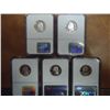 Image 2 : ALL 5-2001-S SILVER US 50 STATE QUARTERS NGC PF69