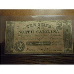 1861 $2 NORTH CAROLINA OBSOLETE BANK NOTE
