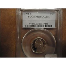 1995-S JEFFERSON NICKEL PCGS PR69 DCAM