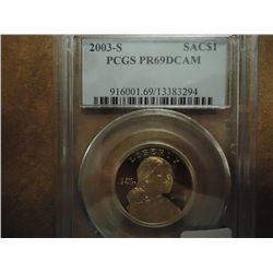 2003-S SACAGAWEA DOLLAR PCGS PR69 DCAM