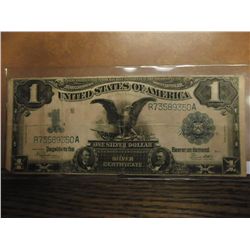 1899 LARGE SIZE $1 SILVER CERTIFICATE BLACK EAGLE