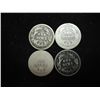 Image 2 : 4 ASSORTED 1890'S BARBER DIMES