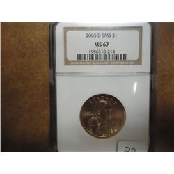 2005-D SMS SACAGAWEA DOLLAR NGC MS67