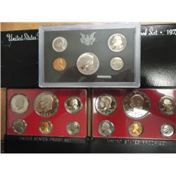 1971,73 & 74 US PROOF SETS WITH BOXES