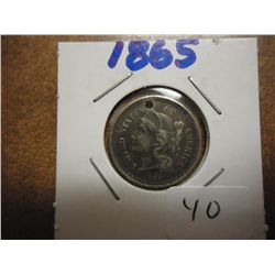 1865 THREE CENT PIECE (NICKEL)