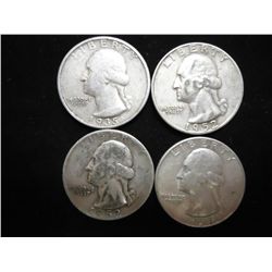 1935,52-D,52-D & 54-D WASHINGTON SILVER QUARTERS