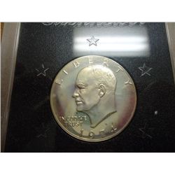 1974-S IKE SILVER DOLLAR PROOF (BROWN PACK)