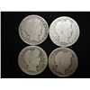 Image 1 : 1906-S,10-S,11-S & 12-S BARBER HALF DOLLARS